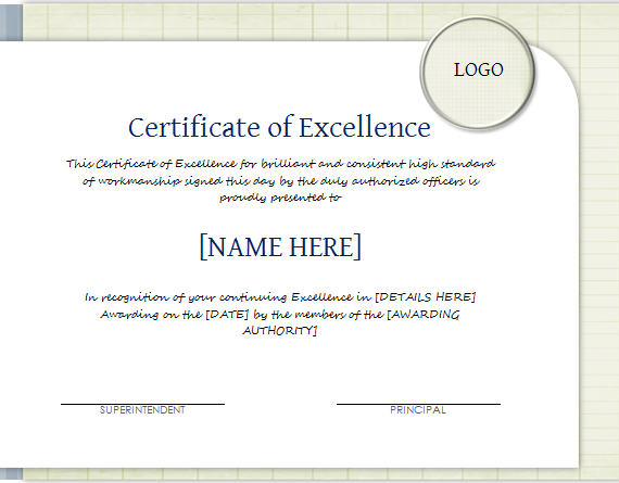 excellent performance certificate | Document Hub