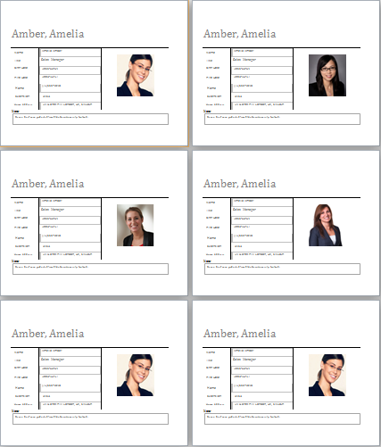 Employee Profile Template Free Download