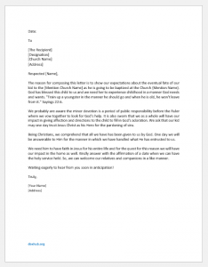 Letter to Church Board for Baptism